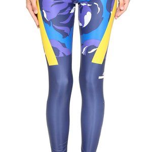 Stella McCartney For Adidas - Blue/Yellow Camo Leggings w/Zippers